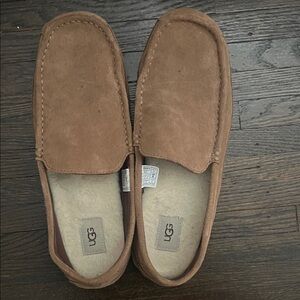 UGG Men's Tan Suede Slip-On Loafers